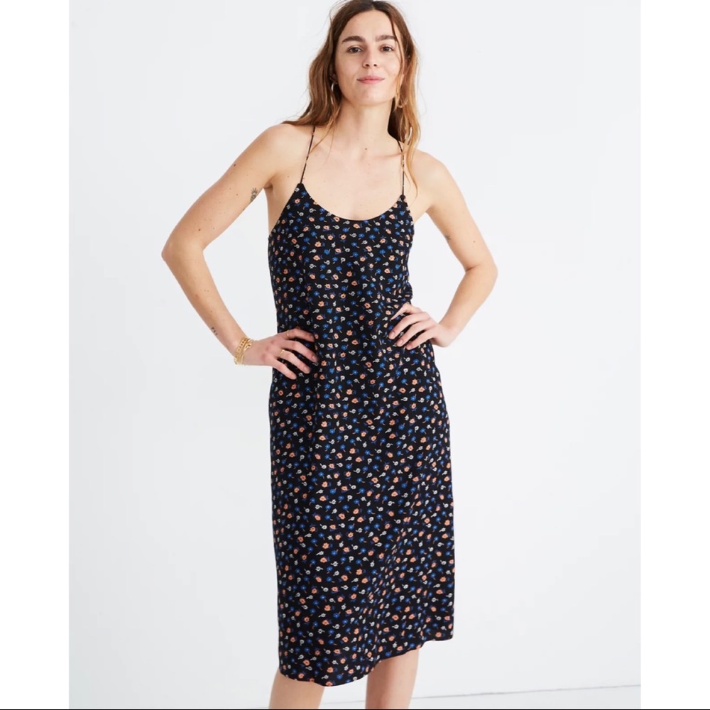 Madewell Tie-Back Slip Dress in Prairie Posies